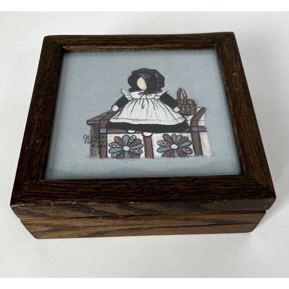 Signed Vintage Glynda Turley Amish Ragdoll 1985 Print Framed Box - Picture 2 of 10